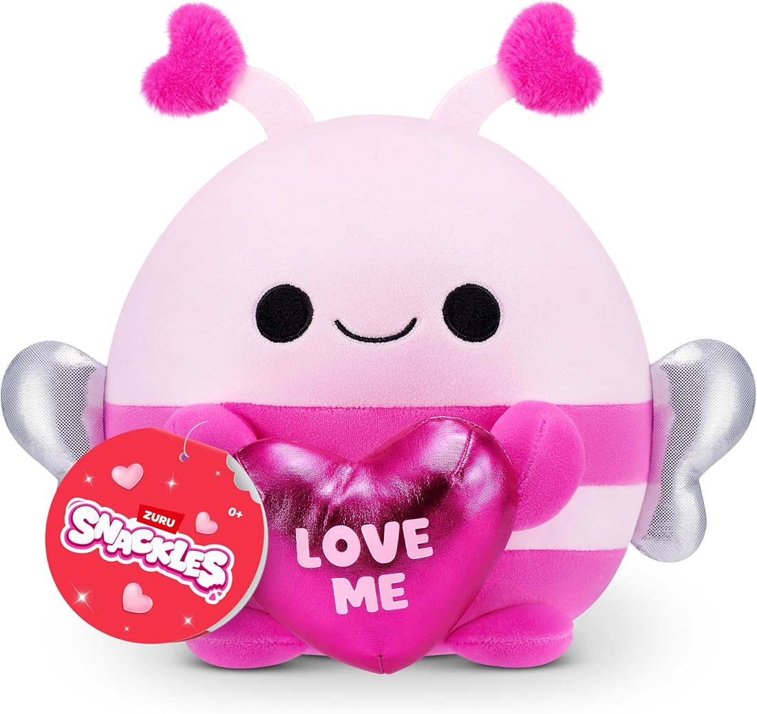 Snackles Bumblebee and Heart-Shape Chocolate 8-Inch Plush