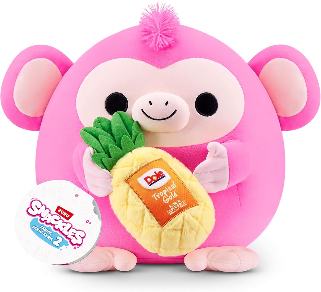 Snackles Monkey and Dole Pineapple 14-Inch Plush