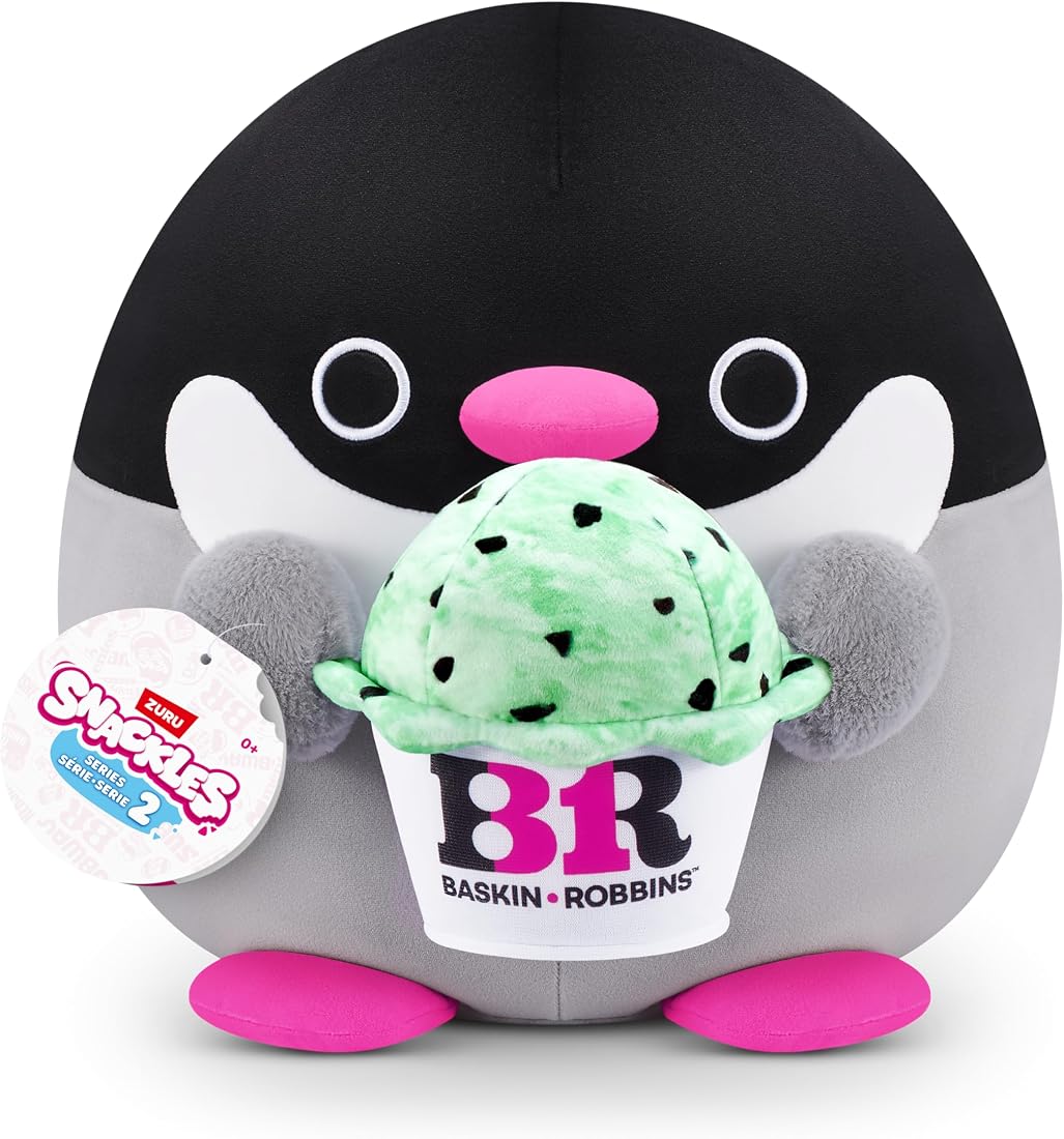 Snackles Penguin and Baskin-Robbins 14-Inch Plush