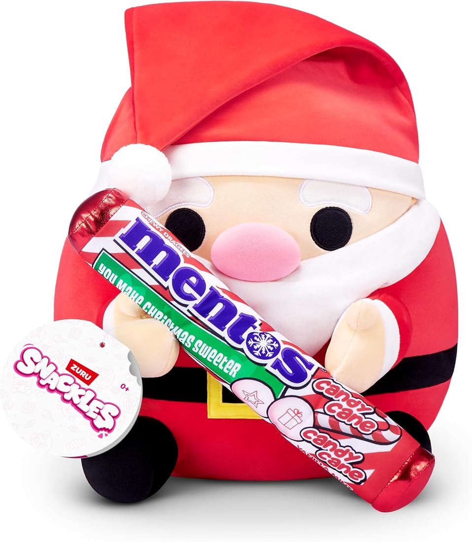 Snackles Santa Claus and Mentos 14-Inch Plush