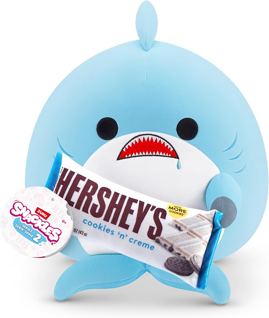 Snackles Shark and Hershey Cookies n Cream 8-Inch Plush