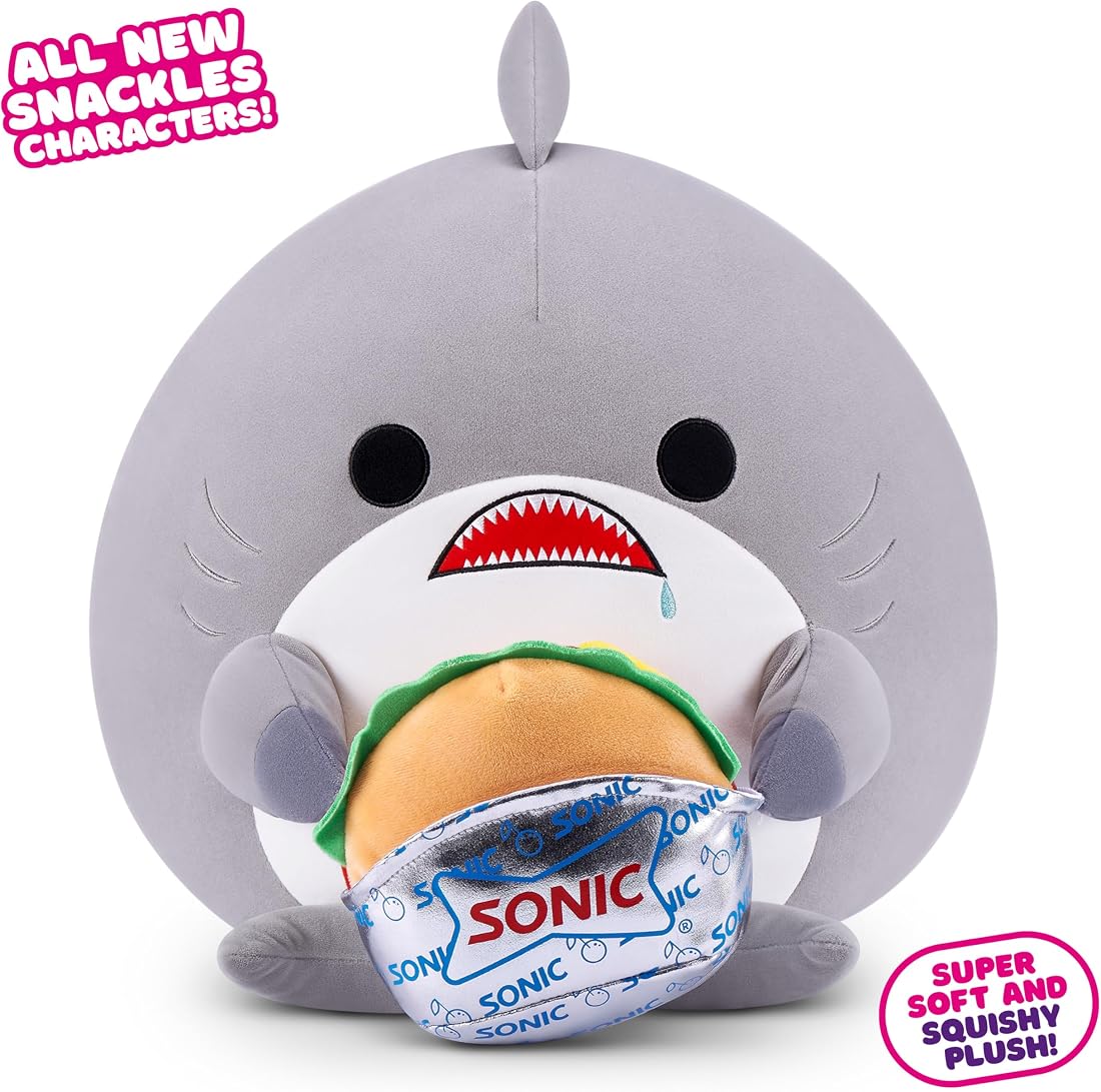 Snackles Shark and Sonic Burger 16-Inch Plush — view 2